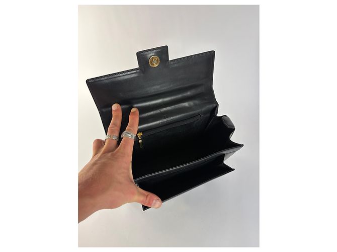 Borsa strutturata Vintage Givenchy 4G con manico, fine anni '70, Black - vista 3