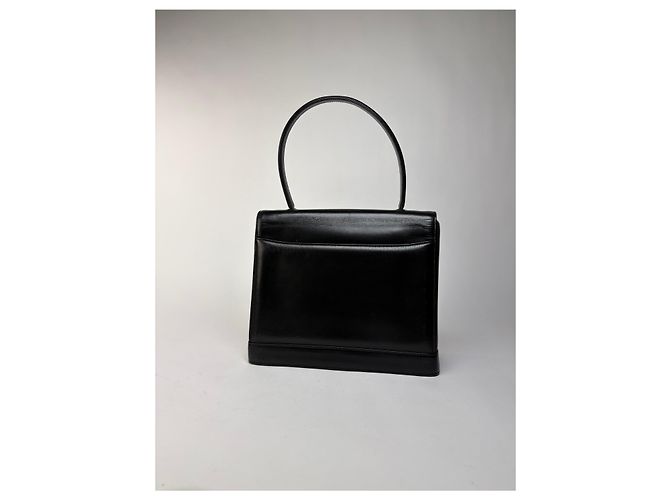 Borsa strutturata Vintage Givenchy 4G con manico, fine anni '70, Black - vista 8
