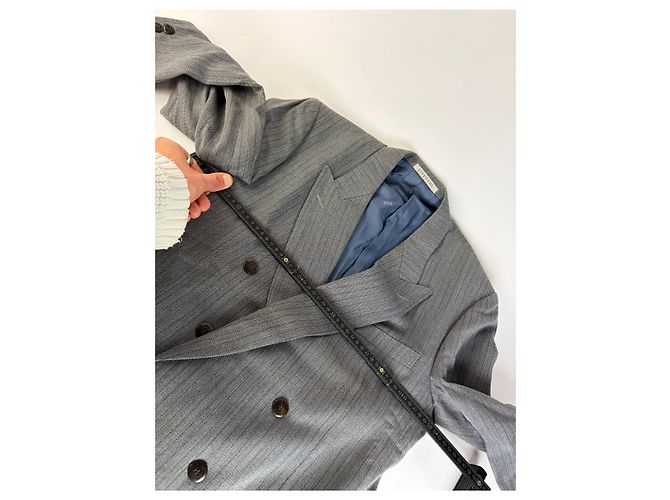 Blazer doppiopetto vintage Givenchy da uomo Grigio c. fine anni '80 L - vista 7