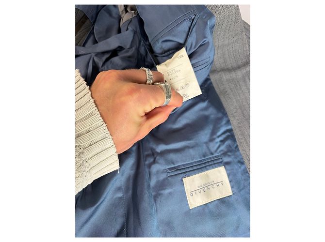 Blazer doppiopetto vintage Givenchy da uomo Grigio c. fine anni '80 L - vista 9