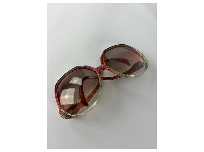 Occhiali da sole Vintage Givenchy Logo 4G Fine anni '70 Rosso Beige - vista 12
