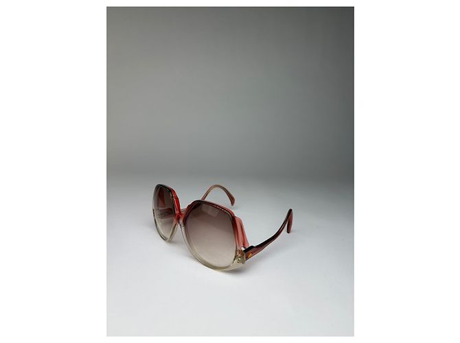 Occhiali da sole Vintage Givenchy Logo 4G Fine anni '70 Rosso Beige - vista 13