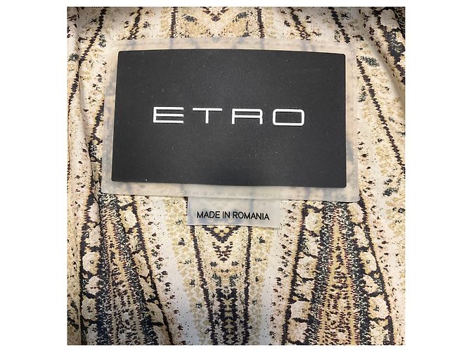 Etro mittellanger gesteppter Samtmantel in Schwarz mit Gürtel - Ansicht 4