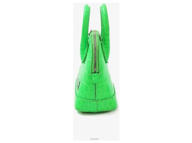 Balenciaga Mini Tote Bag a Tracolla Verde - vista 2