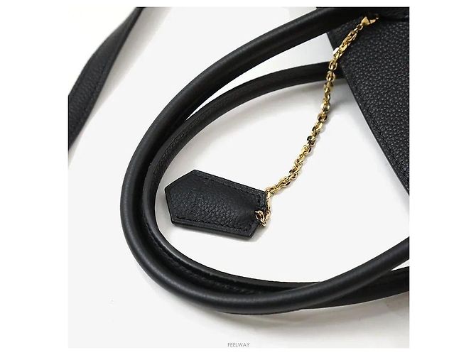 Louis Vuitton Borsa a tracolla Mila MM Capskin Black Gold - vista 5
