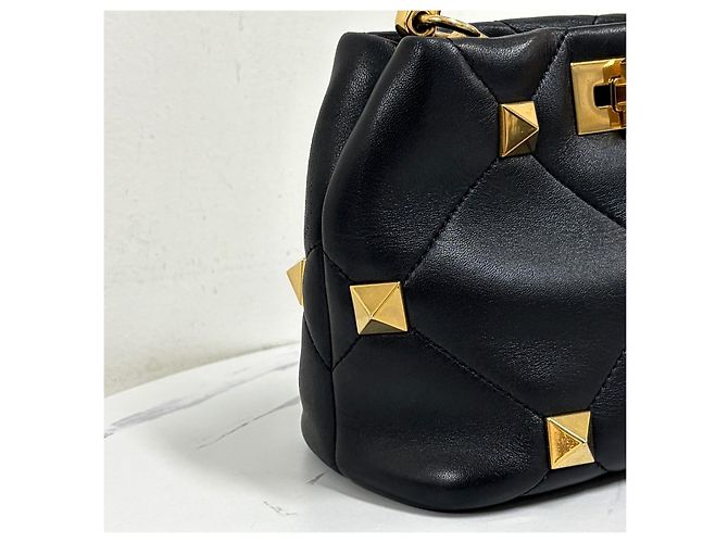 Valentino Borsa Tote e borsa a tracolla Roman Stud Nera - vista 11