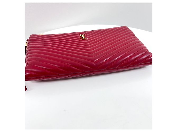 Autre Marque Clutch Monogram Matelassé Large Rossa - vista 10