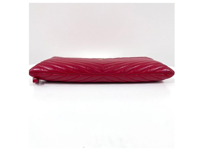 Autre Marque Clutch Monogram Matelassé Large Rossa - vista 11