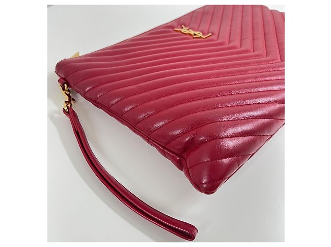 Autre Marque Clutch Monogram Matelassé Large Rossa - vista 8