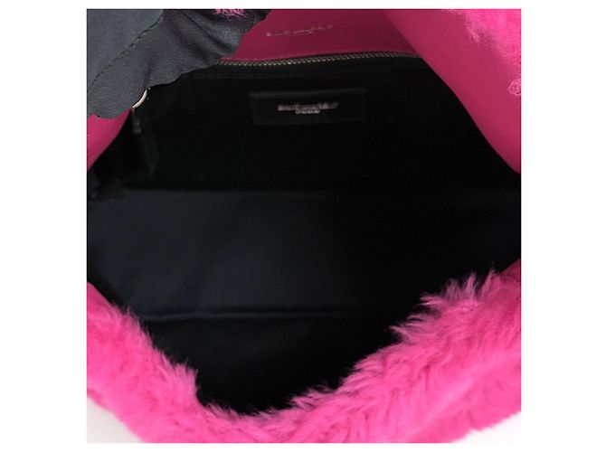 Autre Marque Borsa a tracolla Loulou Puffer Chain Small in shearling - vista 14