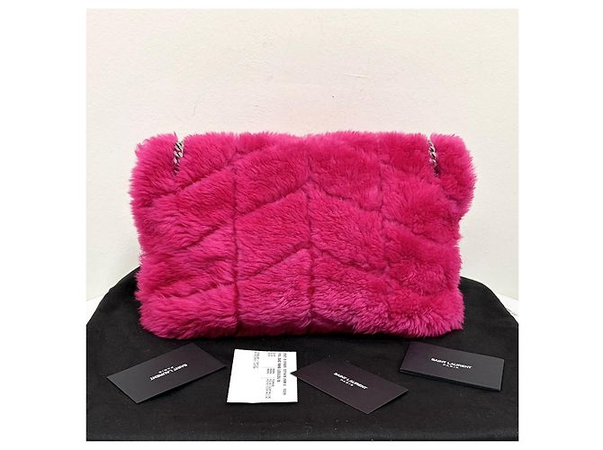 Autre Marque Borsa a tracolla Loulou Puffer Chain Small in shearling - vista 6