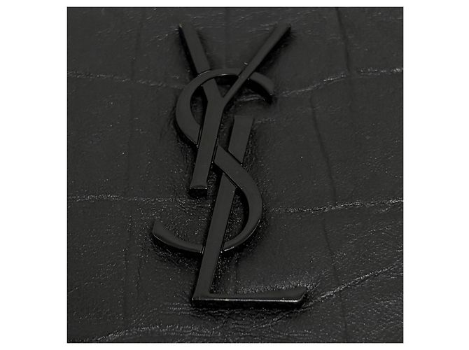 Autre Marque Clutch in pelle Monogram Nero - vista 7