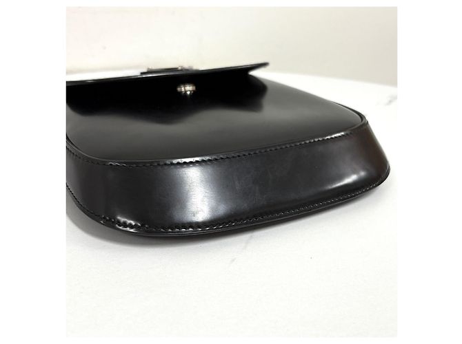 Prada Borsa a tracolla mini Cleo Brushed Borsa crossbody Nera - vista 12