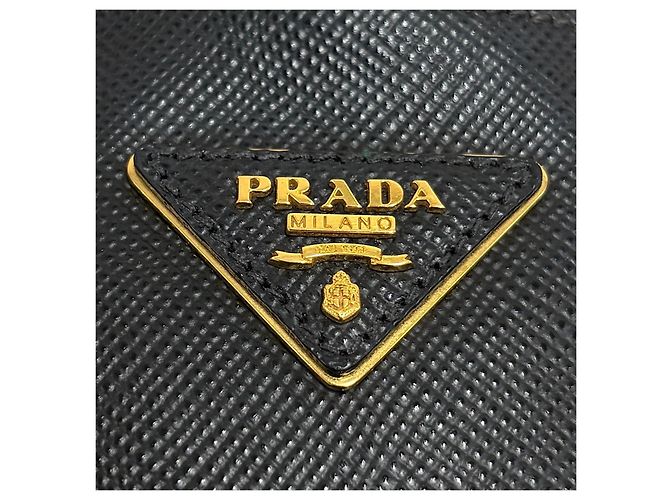 Prada Borsa Tote Pannier in Saffiano Borsa a Tracolla Nero - vista 9