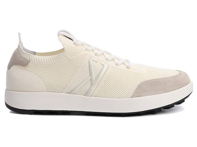 Kiton Sneakers in cotone tecnico Cream White - vista 2