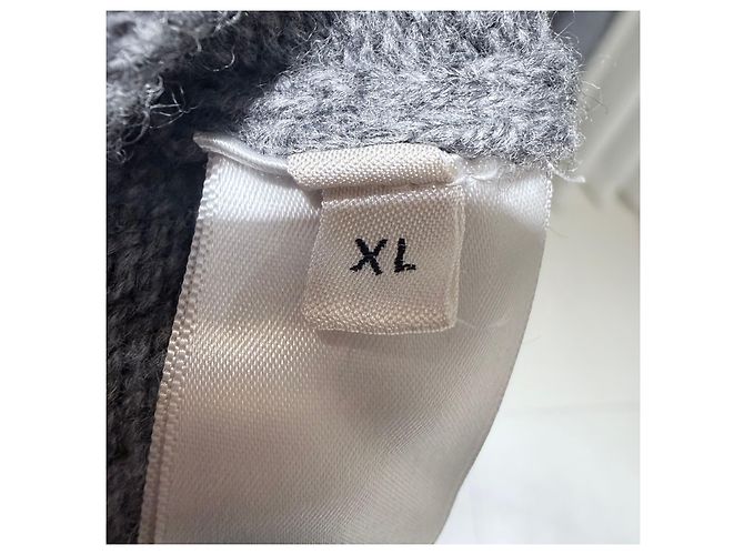 Céline Triomphe Strickpullover aus Wolle und Kaschmir mit halbem Reißverschluss grau (S-grade/XL) - Ansicht 6