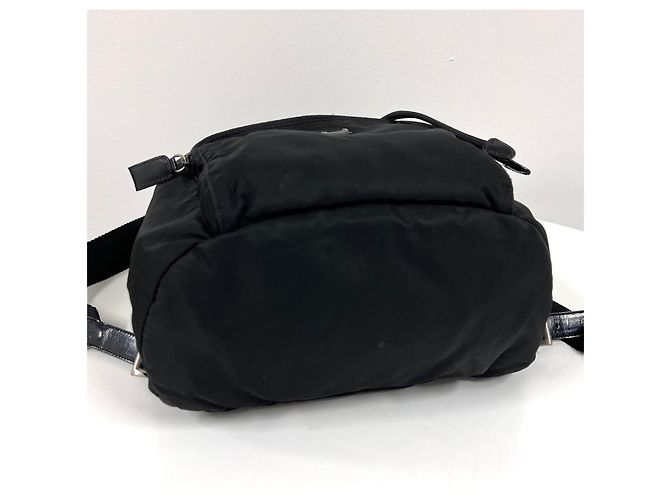 Prada Zaino in nylon con logo triangolare Nero - vista 10