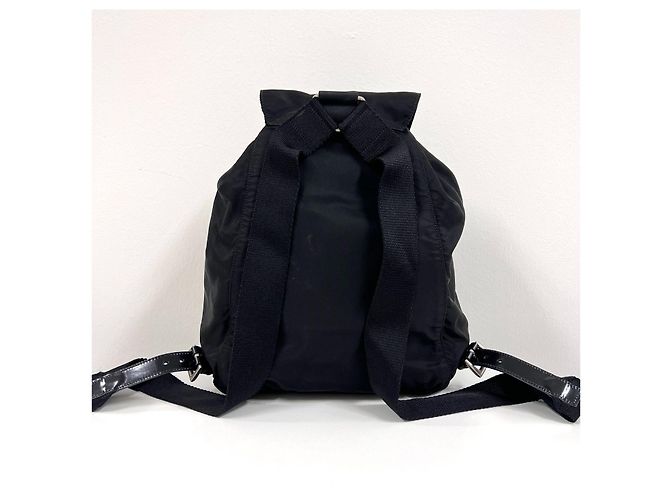 Prada Zaino in nylon con logo triangolare Nero - vista 5