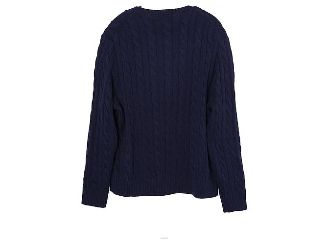Ralph Lauren Baumwollpullover mit Zopfmuster Blau - Ansicht 2