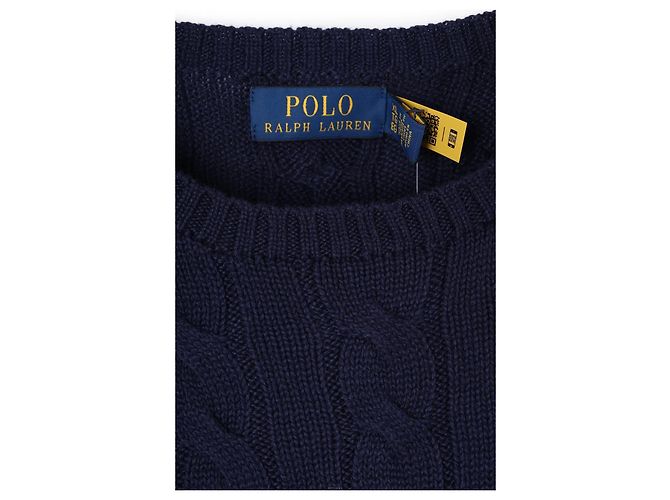 Ralph Lauren Baumwollpullover mit Zopfmuster Blau - Ansicht 4