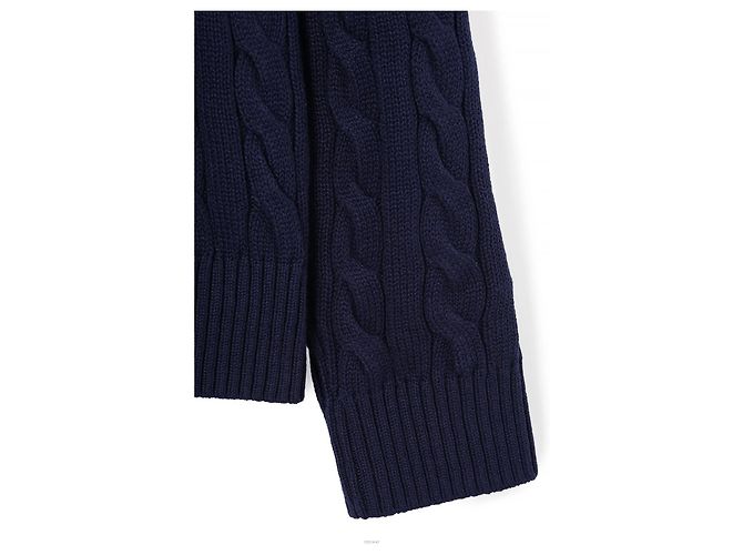 Ralph Lauren Baumwollpullover mit Zopfmuster Blau - Ansicht 5