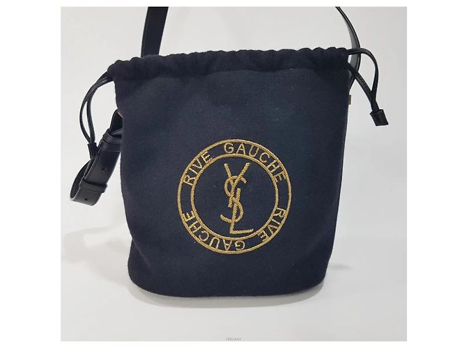 Autre Marque Borsa bucket in lana ricamata - vista 2