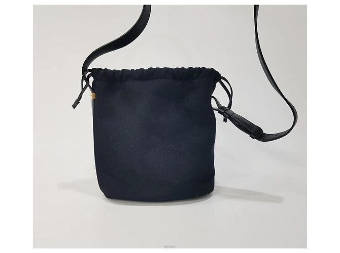 Autre Marque Borsa bucket in lana ricamata - vista 3
