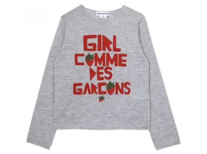 Comme Des Garcons Strawberry Westfall Logo Knit NQ Grey - vista 4