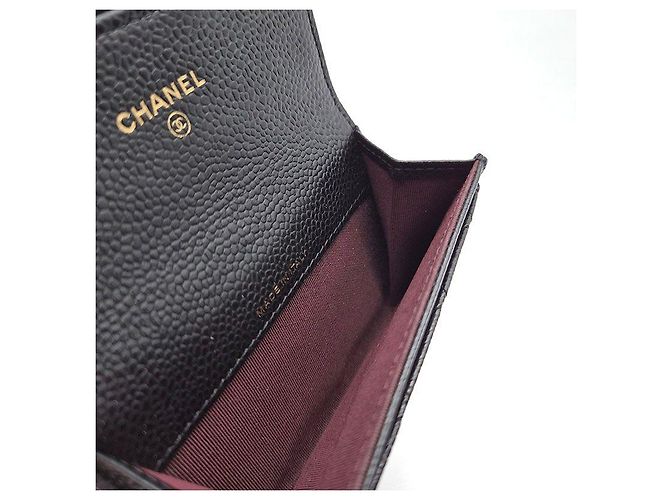 Chanel Kartenetui Caviar Schwarz Leder - Ansicht 6