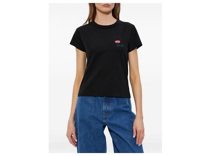 Kenzo Camiseta de algodón con bordado de tulipán - vista 6