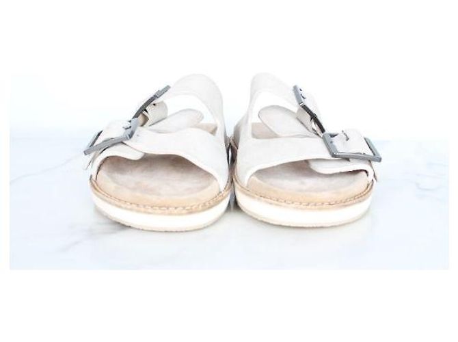 Sandali in camoscio Brunello Cucinelli beige - vista 4