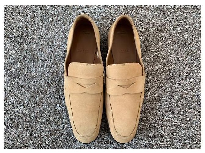 Mocassini Bally in camoscio marrone uomo - vista 2