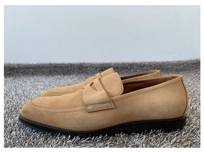 Mocassini Bally in camoscio marrone uomo - vista 4
