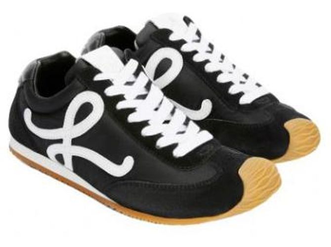 Loewe Sneakers Ballet Runner in nylon e vitello - vista 5