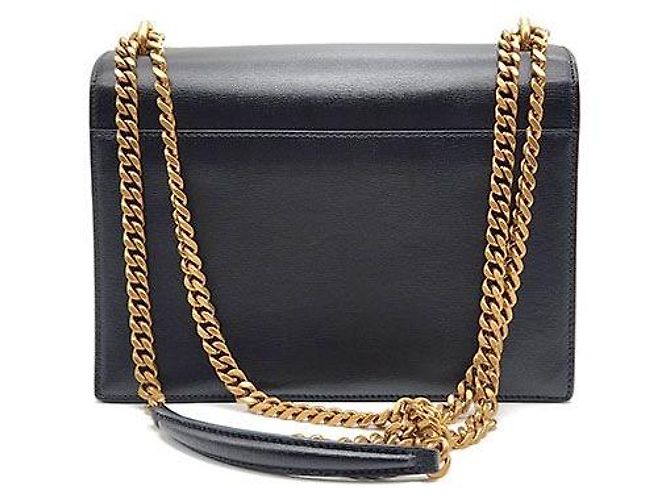 Autre Marque SAINT LAURENT Borsa Sunset Medium Nera in Pelle - vista 3