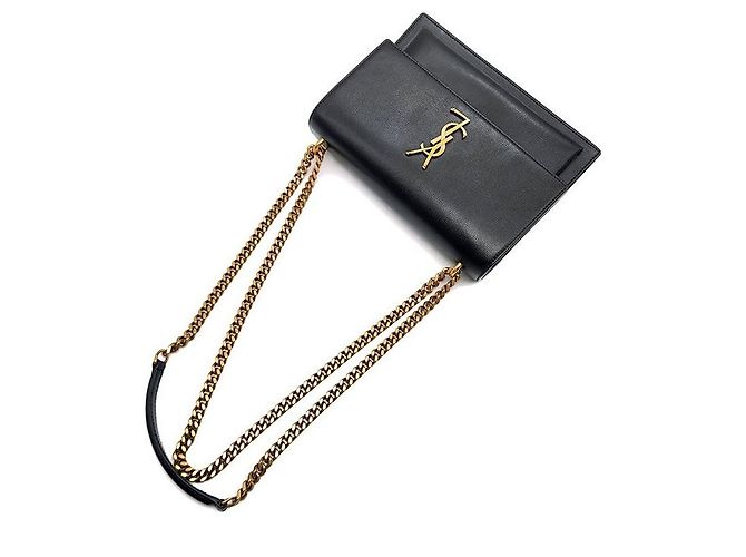 Autre Marque SAINT LAURENT Borsa Sunset Medium Nera in Pelle - vista 4