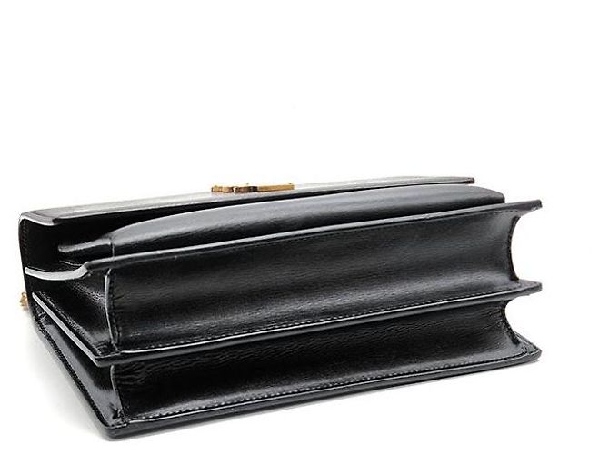 Autre Marque SAINT LAURENT Borsa Sunset Medium Nera in Pelle - vista 7