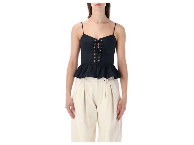 Top Isabel Marant Preto de Algodão - vista 4