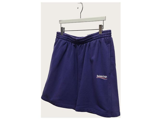 Balenciaga Pantaloncini ricamati logo Blue Wave - vista 2