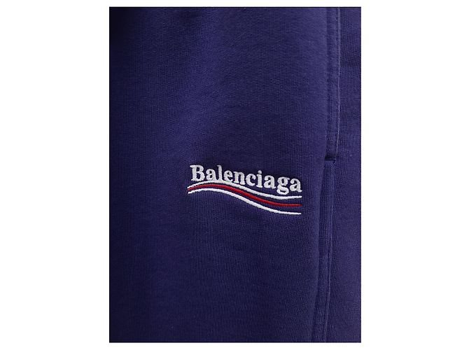 Balenciaga Pantaloncini ricamati logo Blue Wave - vista 3