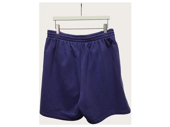 Balenciaga Pantaloncini ricamati logo Blue Wave - vista 4
