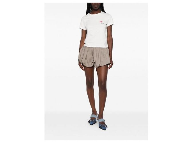 Kenzo Baumwoll-T-Shirt mit bestickter Tulpe - Ansicht 5