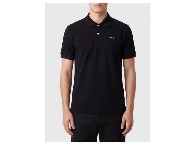 Comme Des Garcons Kurzarm-Poloshirt mit schwarzem Herz-Patch AX - Ansicht 4