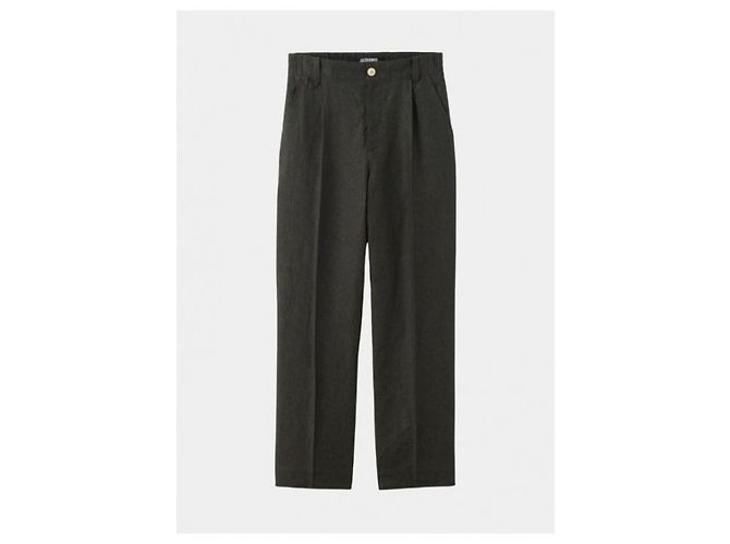 Jacquemus CROISIERE Hose Dunkelgrau Leinen - Ansicht 4
