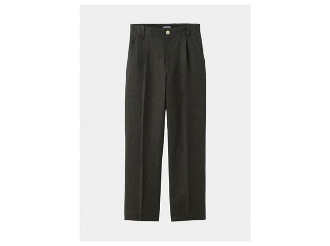 Jacquemus CROISIERE Hose Dunkelgrau Leinen - Ansicht 5