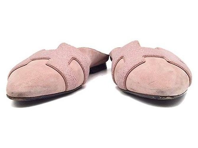 Mule Roksanne Hermès in camoscio rosa - vista 2