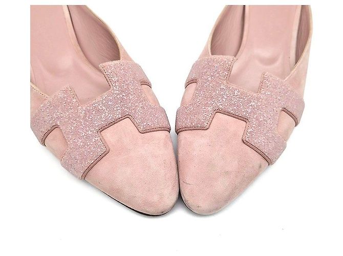 Mule Roksanne Hermès in camoscio rosa - vista 4
