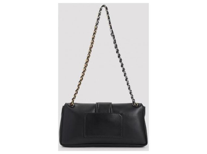 Jacquemus Borsa con catena in pelle di agnello nera - vista 6