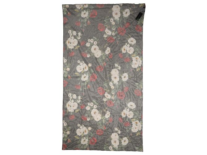 Dolce & Gabbana Chal estola bufanda de algodón con estampado floral negro - vista 2
