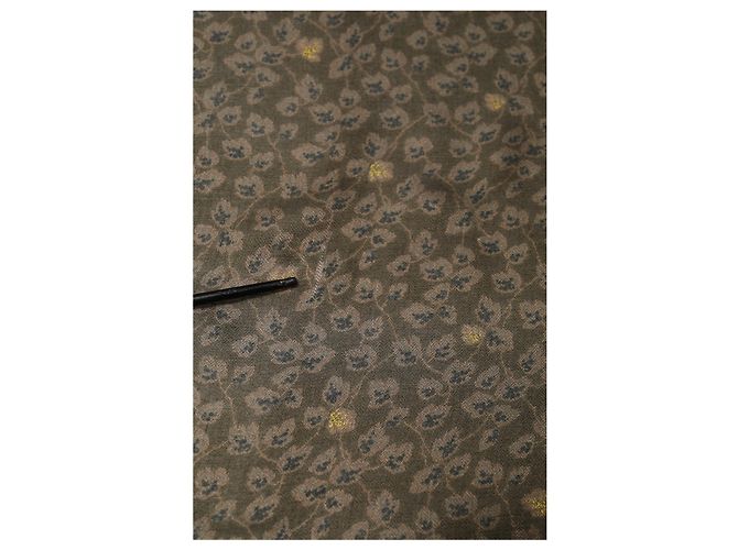 Dolce & Gabbana Sciarpa Sciarpa Floreale in Cotone Verde Oliva - vista 4